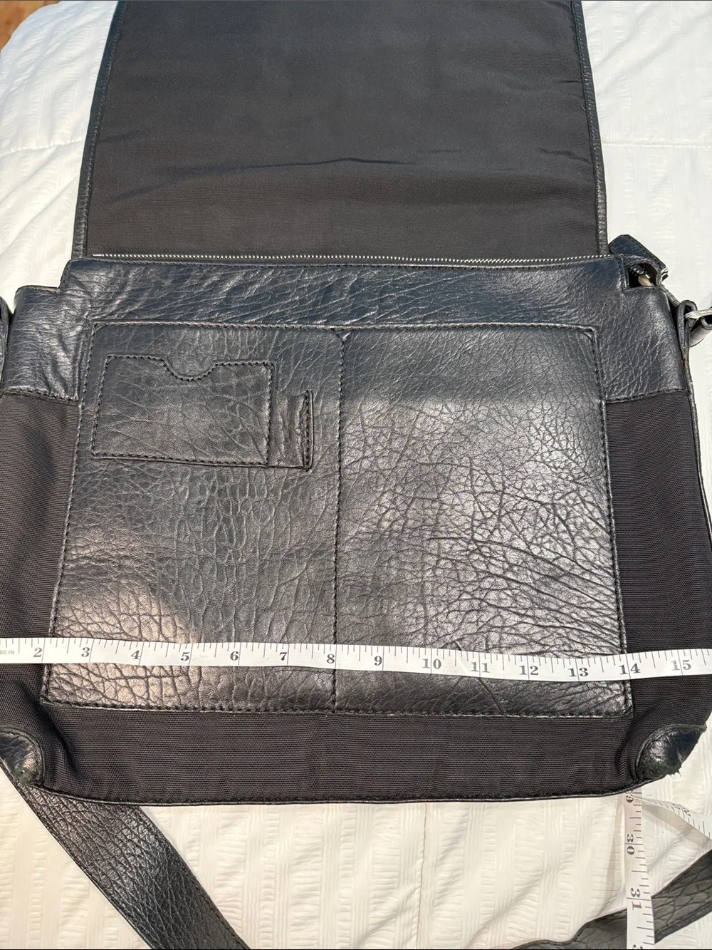 Sergio Rossi Black Men’s Messenger Crossbody Bag